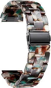 BINLUN Resin Watch Bands Replacement Watch Straps for Men Women 14 Colors Watchbands Lightweight 12/14/16/18/20/22mm Wrist Bands Fashion Skin-Friendly Smart Watch Bracelets