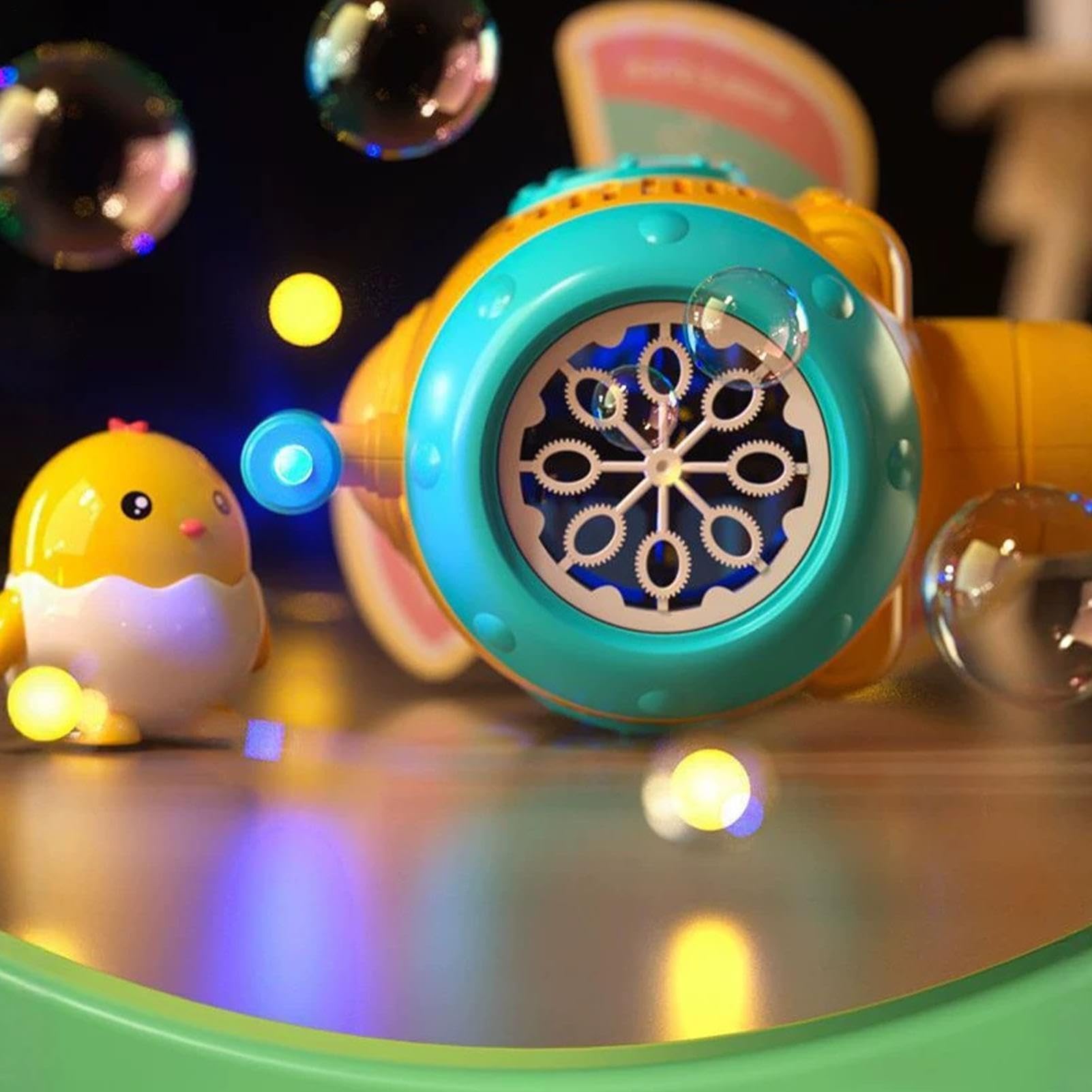 Máquina de Burbujas para Niños Regalos para Molino Eléctrico con Pilas