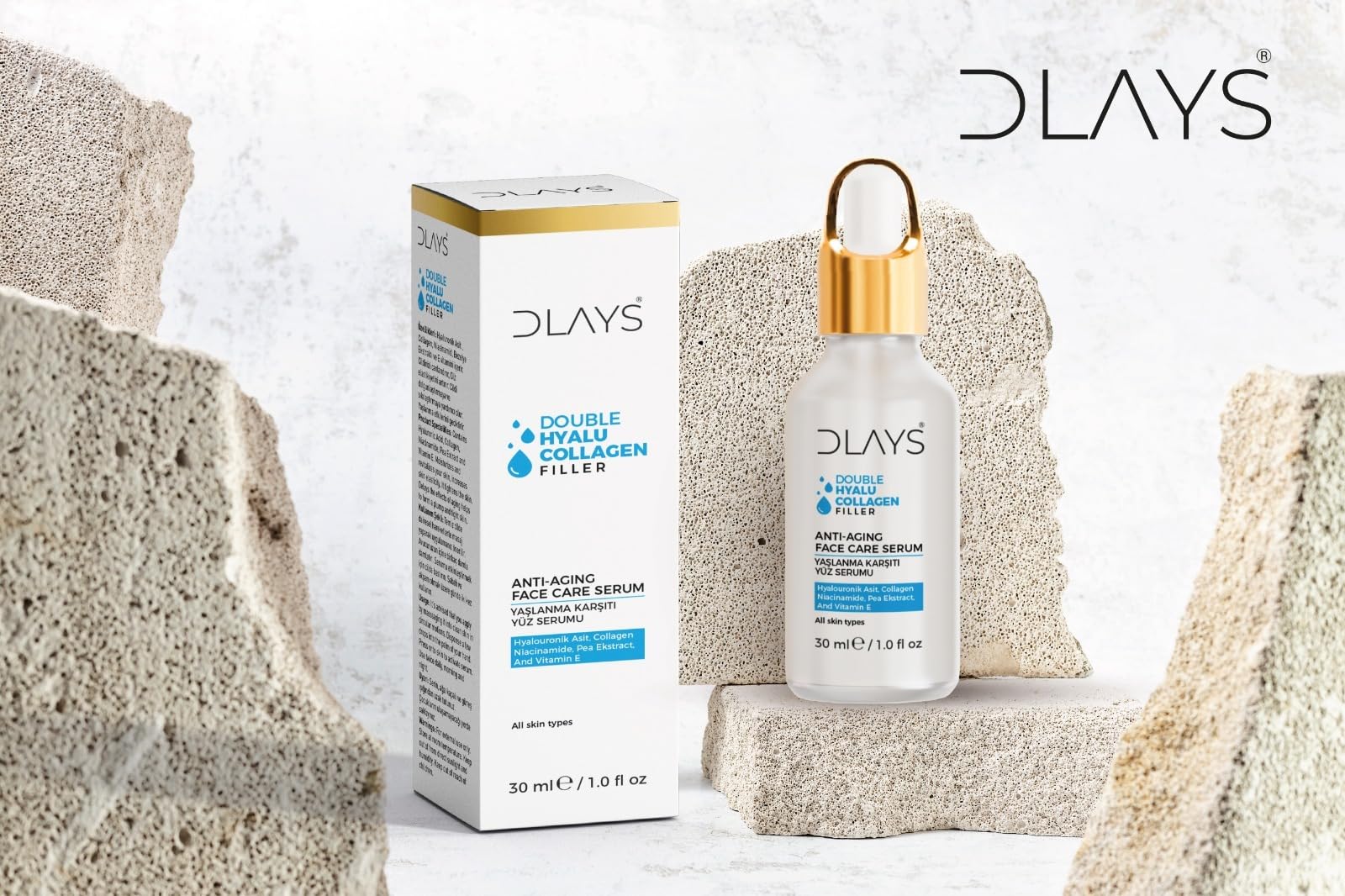 C72RO Dlays Double Hyalu Collagen Filler Yaşlanma Karşıtı Yüz Serumu 30ml