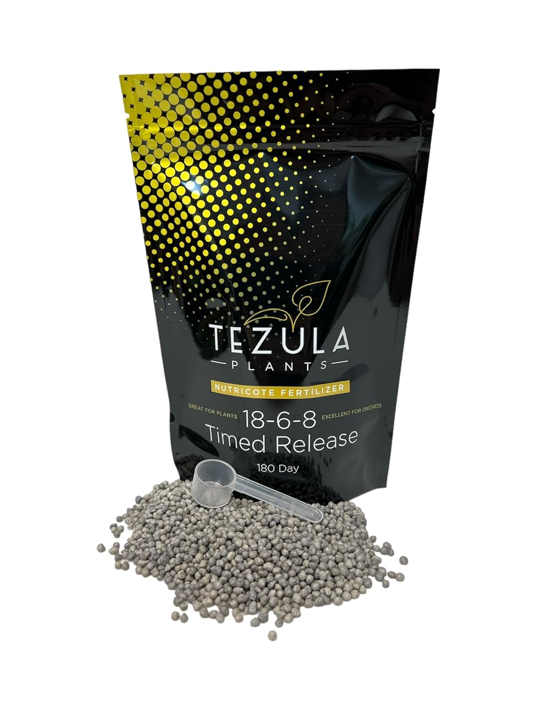 N&aelig;ringarefni 18-6-8 (180 dagur) T&iacute;ma&uacute;tg&aacute;fa &aacute;bur&eth;ur fyrir br&ouml;nugr&ouml;s, aln&aelig;mi og hitabeltis. Lausanleg umb&uacute;&eth;ir me&eth; Scoop innifalinn (2 pund)