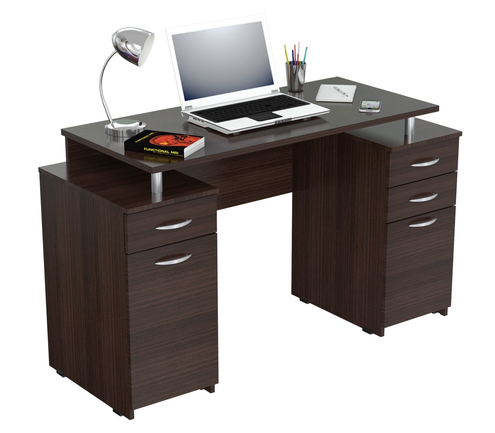 Inval America Computer Desk, Espresso