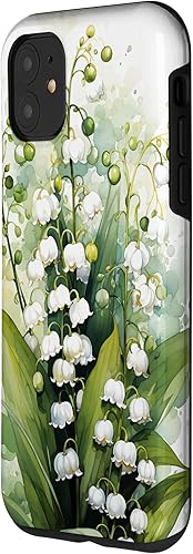 Vista 17 de Funda de fondo para iPhone 13 Pro Beautiful Lily of the Valley Watercolor