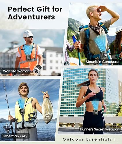 Miniatura 7 de Ventilador de cintura portátil  Ventiladores de cinturón de 9000 mAh, máximo 40 horas de tiempo de trabajo, ventilador de camisa de flujo de aire