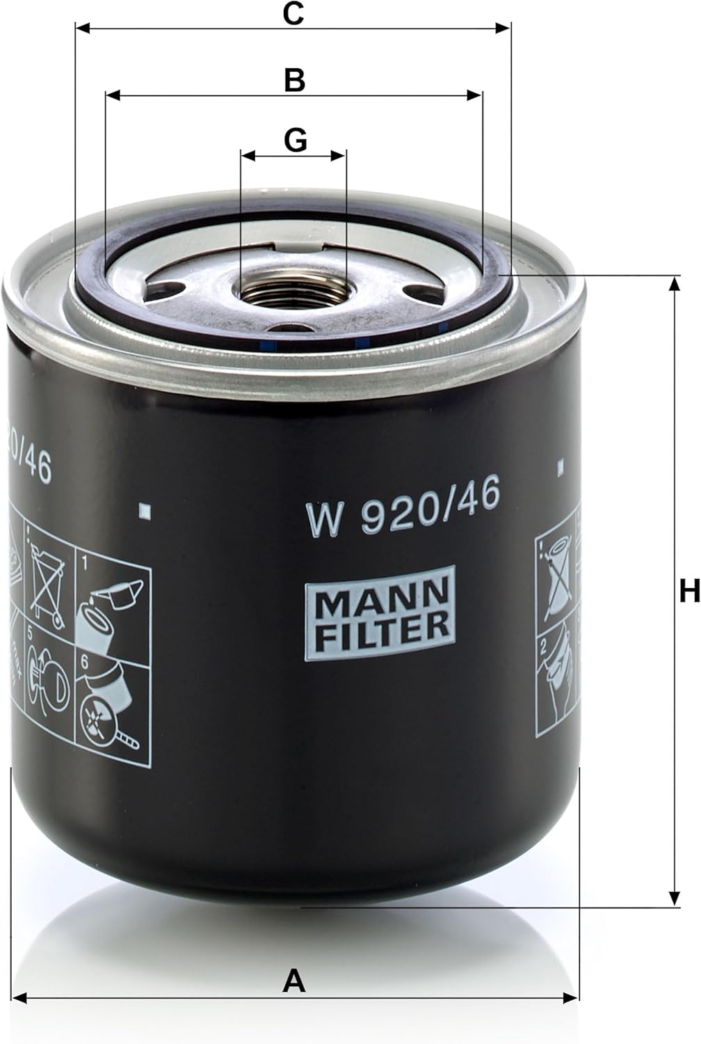 MANN-FILTER W 920/46 Oil Filter - For Commercial Vehicles