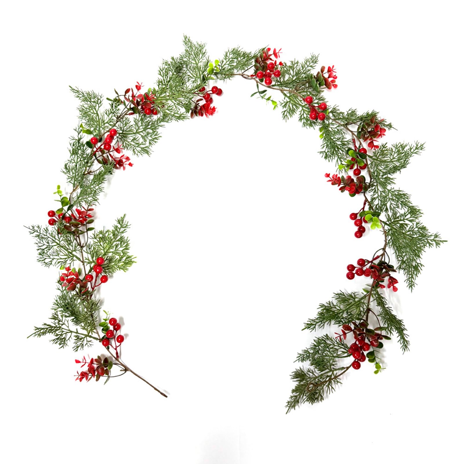 Kalttoy Normal Model Holiday Themed Plant Artificial Plant Decoration With Realistic Artificial Berries For Mantels Staircase Door Holiday Decoration
