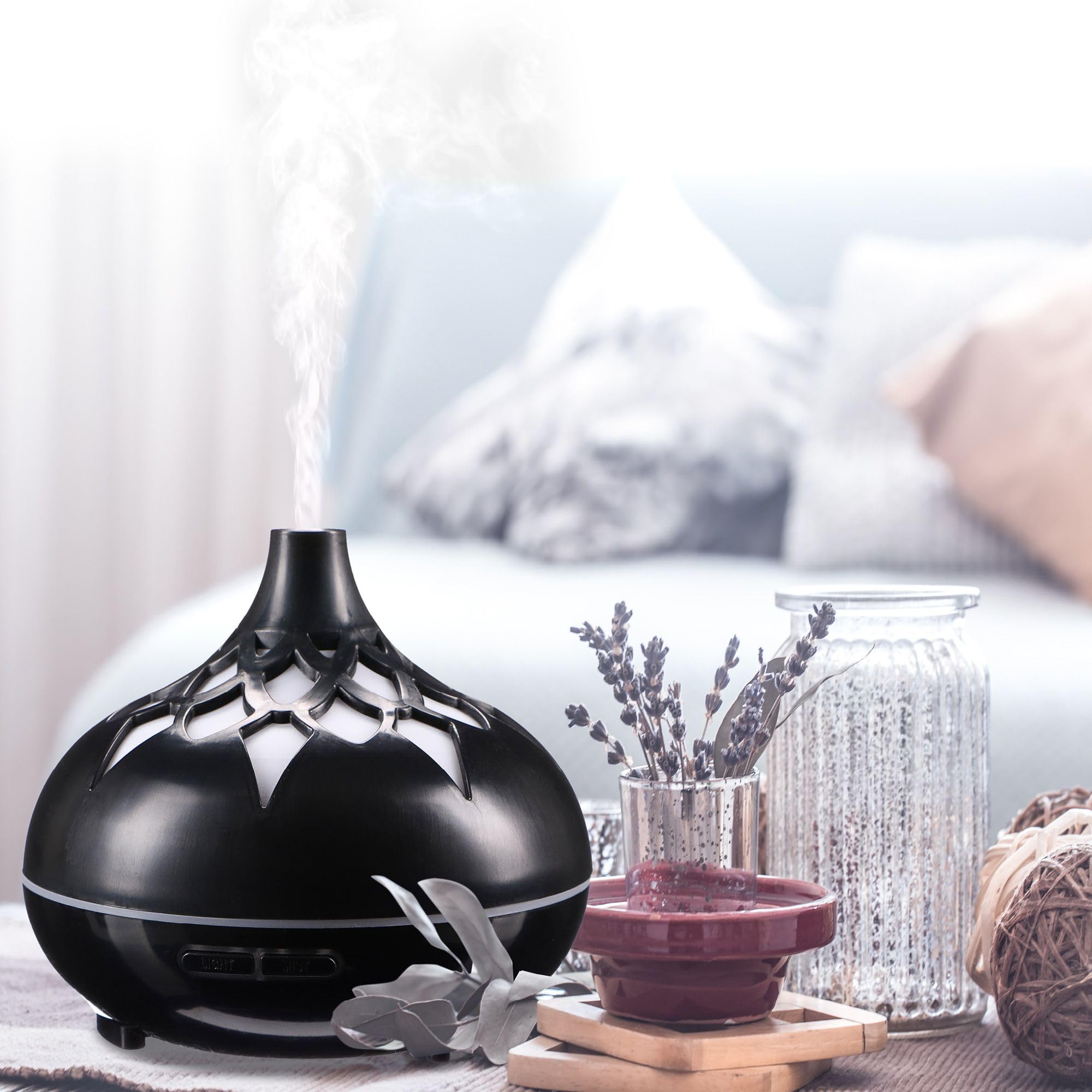 Diffuseur d'arômes Palm Noir Brillant 500ml