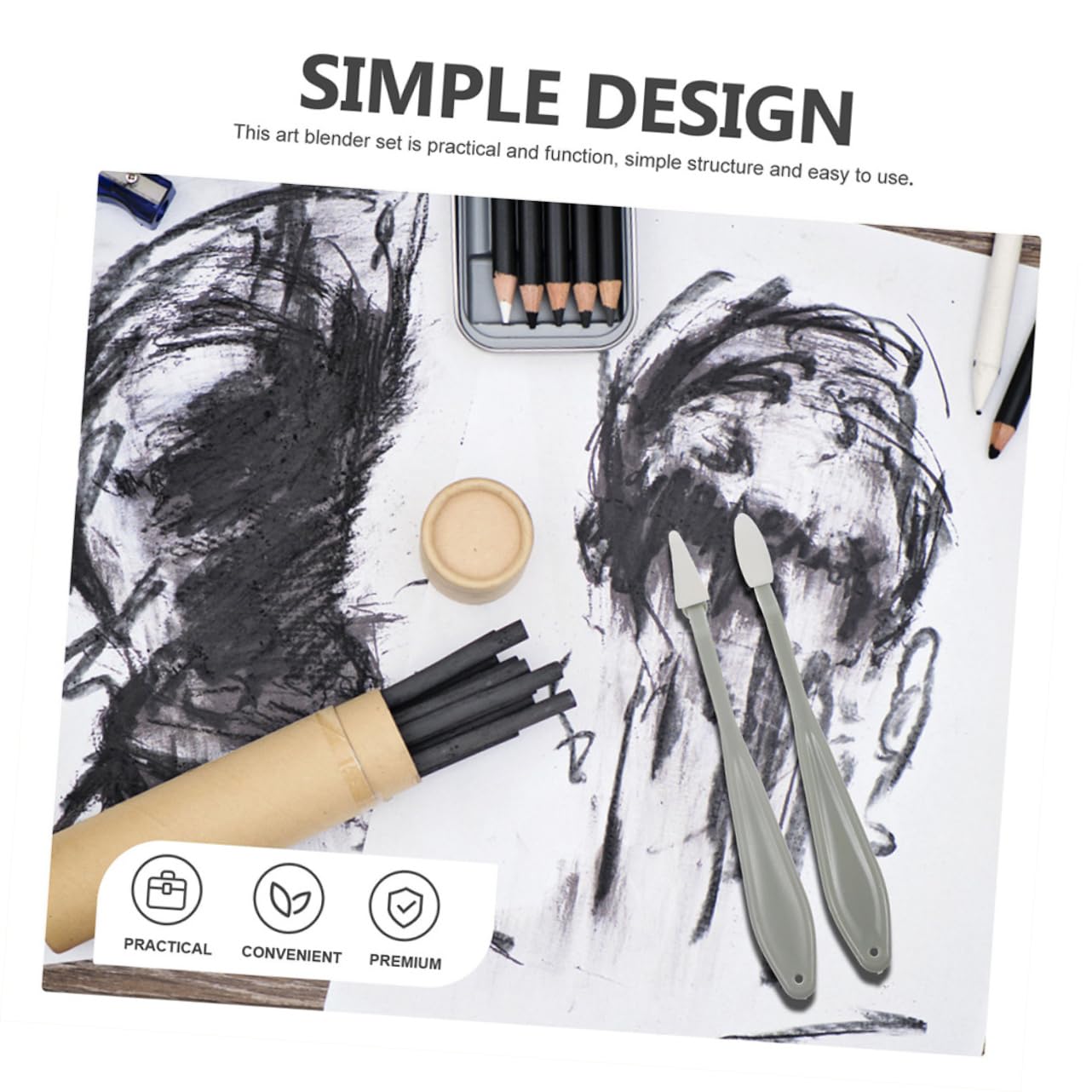 SHINEOFI 10ensembles Outils De Dessin De Précision Kit De Gommes à Effacer Éponge pour Artistes pour Esquisses Et Corrections Léger Et Portable Parfait pour Débutants Et Professionnels