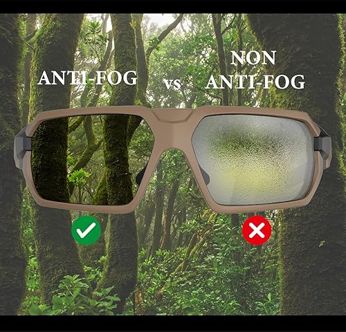 Miniatura 31 de Protección contra impactos tácticos balísticos antivaho gafas de tiro de grado militar rango Airsoft Q37 Bk No antivaho Blanco Azul Polarizado