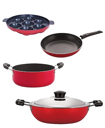 Nirlon nonstick Aluminium Utensils Set of 4 Pieces for Kitchen (DKD(M)_TP22_AP7_CS24)