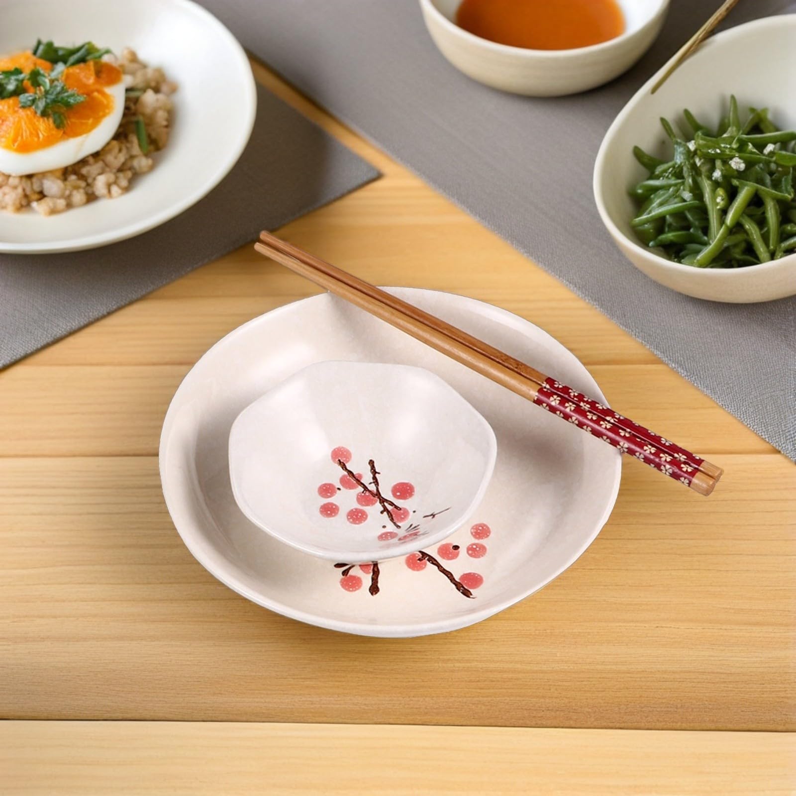 Service de Vaisselle Japonaise en Céramique, 6 Pièces Personne
