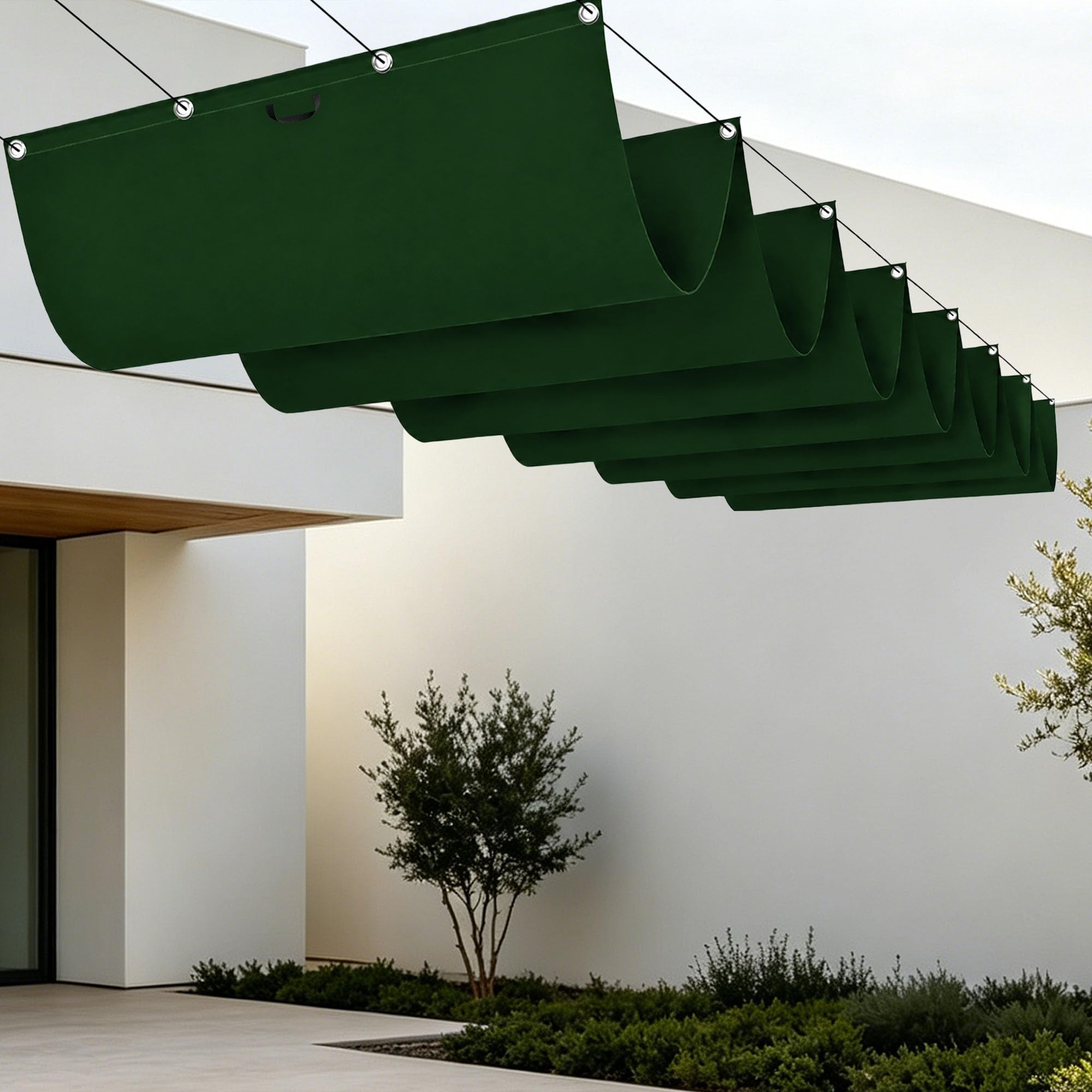 Voile d'ombrage rétractable imperméable pour protéger votre terrasse de jardin