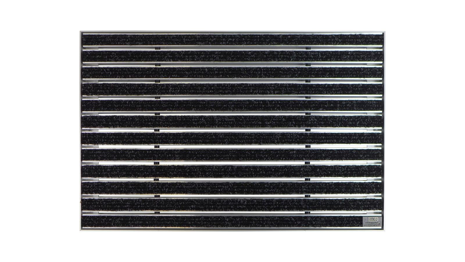 EMCO Eingangsmatte DIPLOMAT Rips anthrazit 22mm + ALU Rahmen Fußmatte Türmatte Schuhabstreifer, Größe:90x60cm