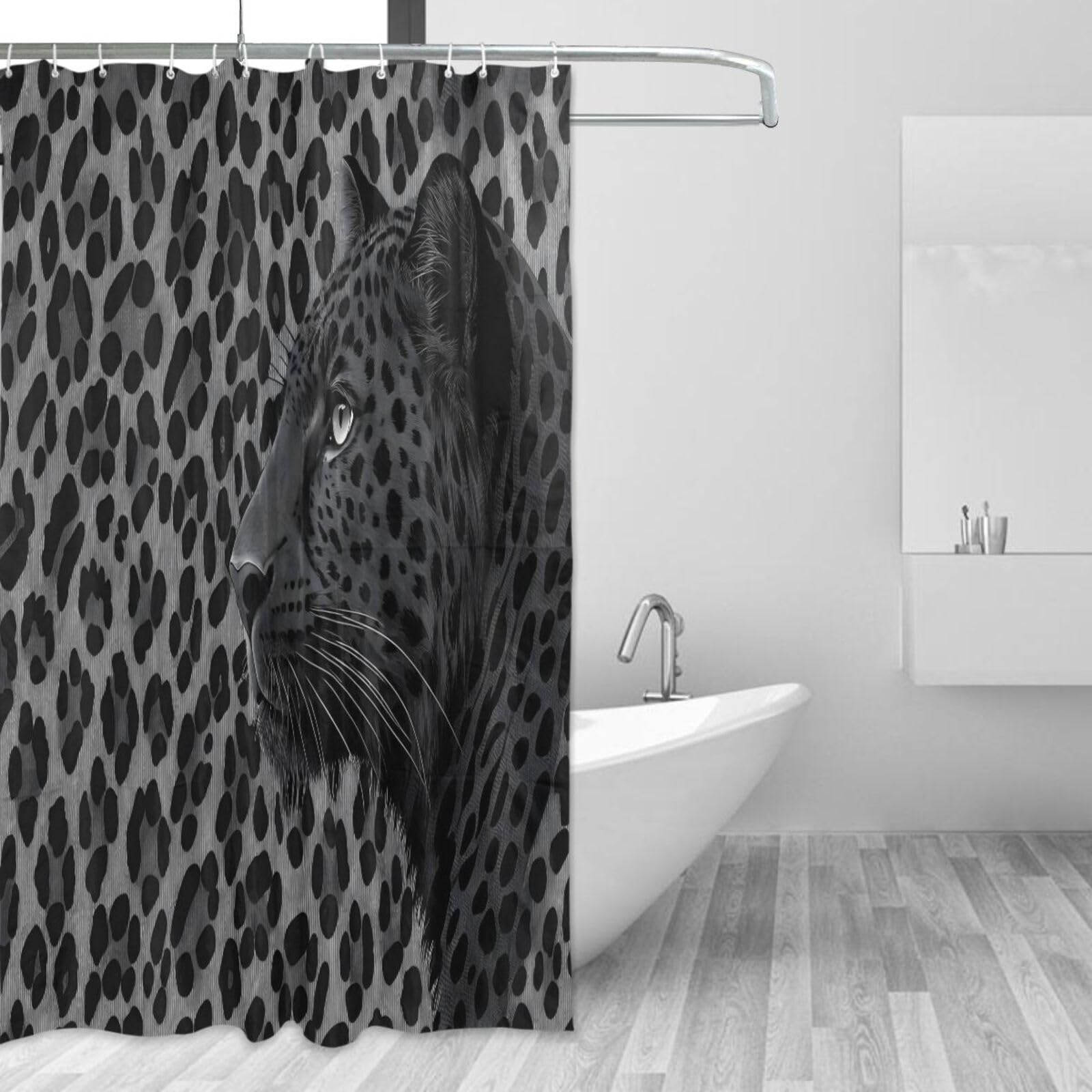 Rideau de douche tissu lavable tatouage pour une salle de bain moderne