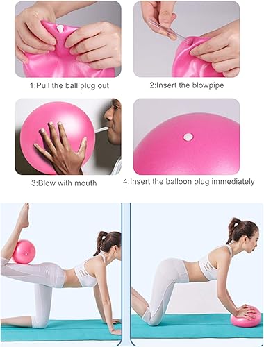 Miniatura 6 de YXILEE Pilates Ring Circle Set - Workout at Home Workout Equipment Women - Booty Bands Stretching Equipment Pilates Mini Exercise Ball for Legs Arms