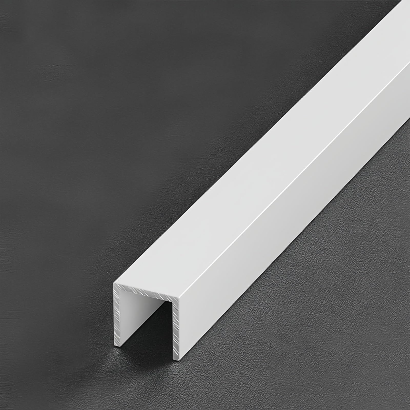 Coayuou Edge Trim 100cm* 3 Pcs Metal Edge Protector Aluminium Channel U Profile Perfect For Protecting And Decorating Edges Of Countertops, Shelves, And More Rust-Resistant(White,10 * 50mm)