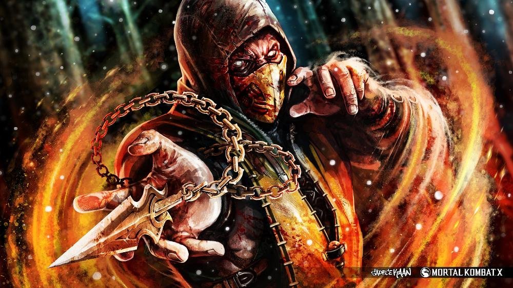 Tomorrow sunny Mortal Kombat Scorpion 24x36 inch art silk poster