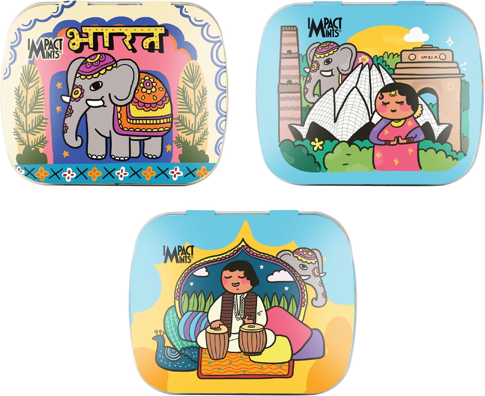 "IMPACTMINTS" Sugar Free Mints - Neha Doodle Limited Edition (Pack of 3)