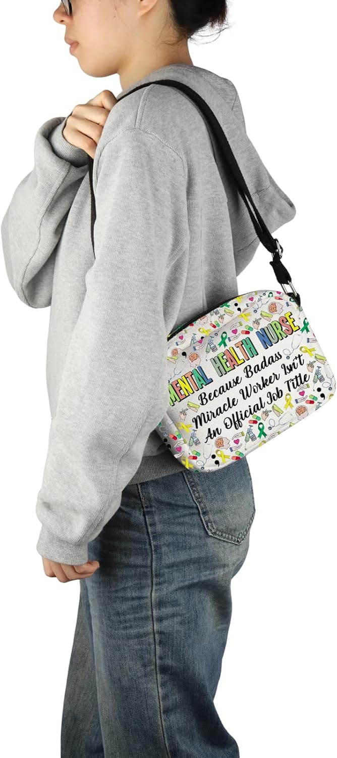 Funny Mental Health Nurse Gift Psych Nurse Crossbody Bag for Psychiatric Nurse PMHNP Nurse - Image 6