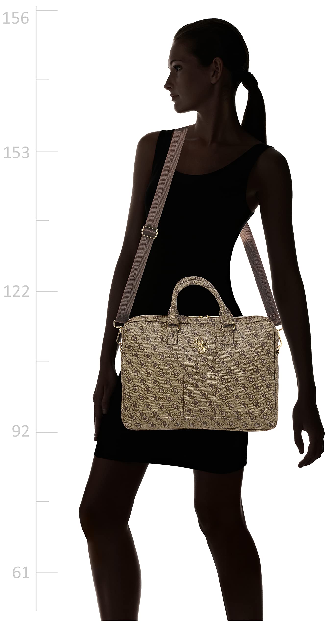 Guess Laptoptasche 4G Metal Logo – 15-16 – Braun