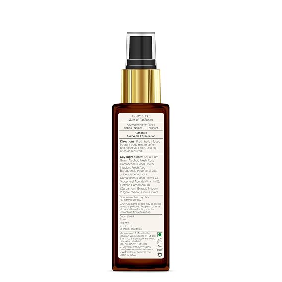 Forest Essentials Rose and Cardamom Body Mist, 100ml