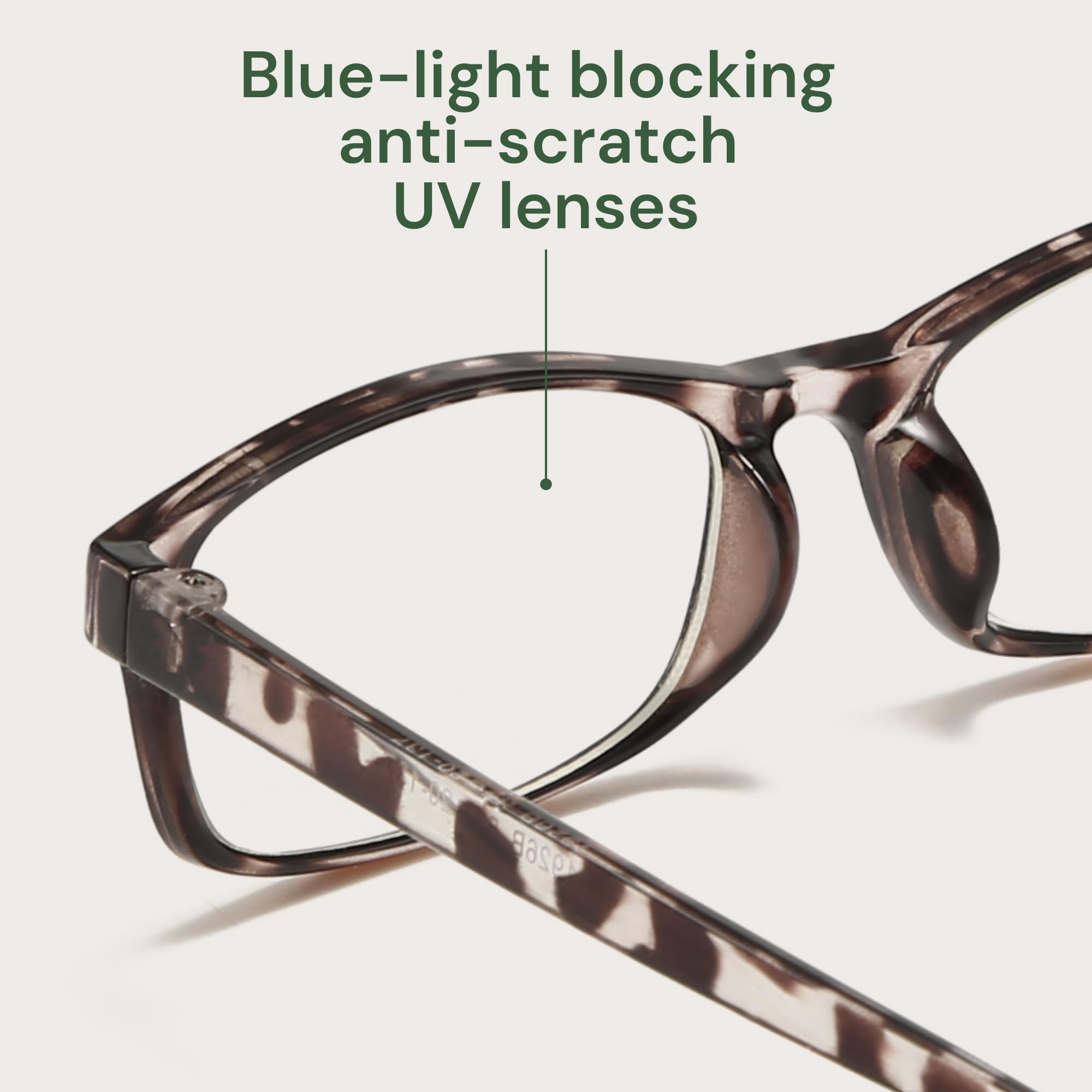 Gaoye - Juego de 6 lentes de lectura con bloqueo de luz azul para mujeres y hombres, lectores de lupa, lentes anti UV con 6 fundas de piel, 6 colores x 1, mediana
