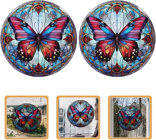 Miniatura 4 de GANAZONO 2 calcomanías de decoración de vidrio, calcomanías estáticas para ventana, pegatina para puerta, pegatina para puerta de bricolaje,