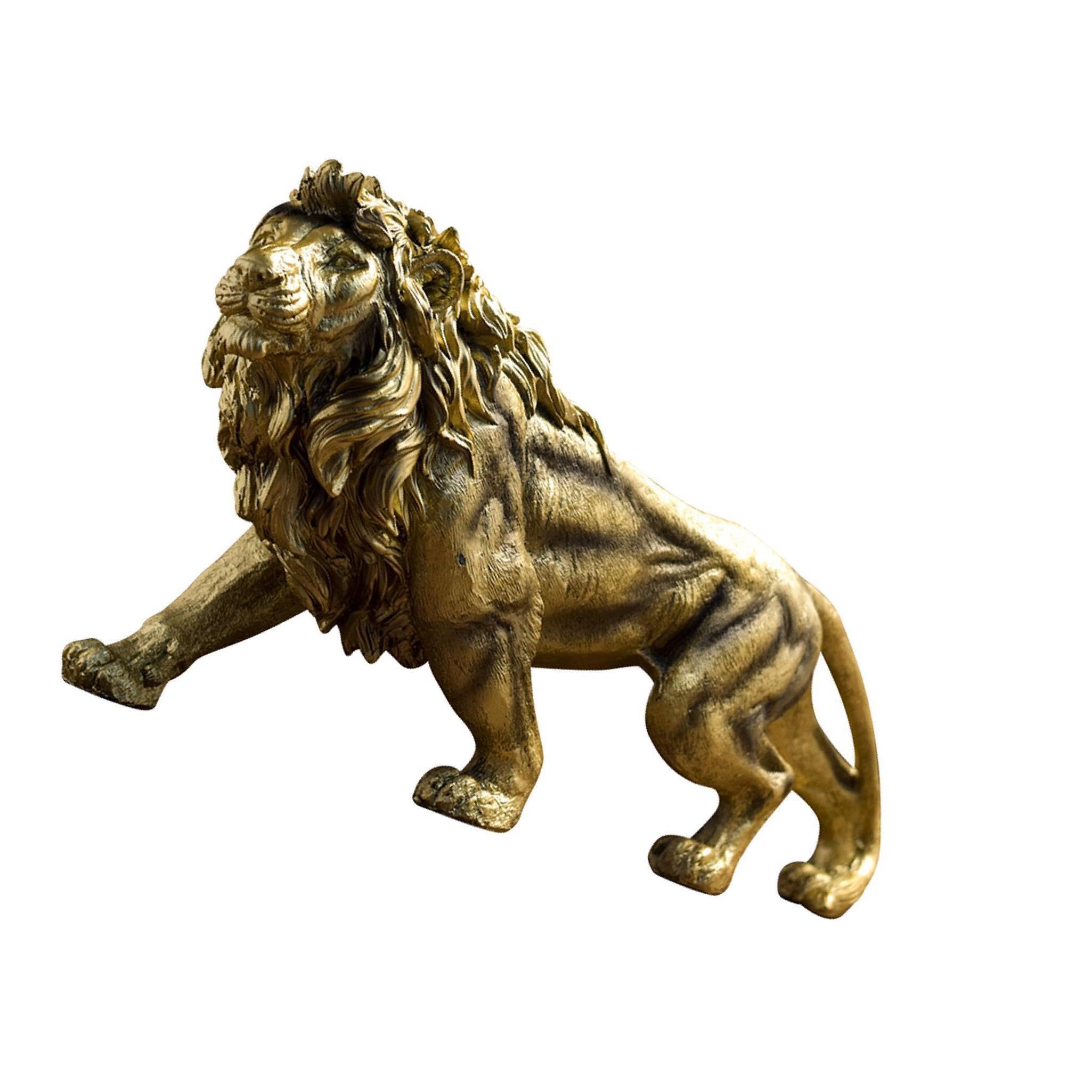ALCXAZS Graceful Lion Statue Resin Sculpture for Bedroom or Study Room
