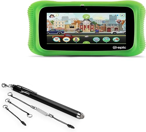 BoxWave Lápiz óptico compatible con Leapfrog LeapPad Epic Academy – EverTouch - Lápiz capacitivo de punta de fibra, color negro azabache