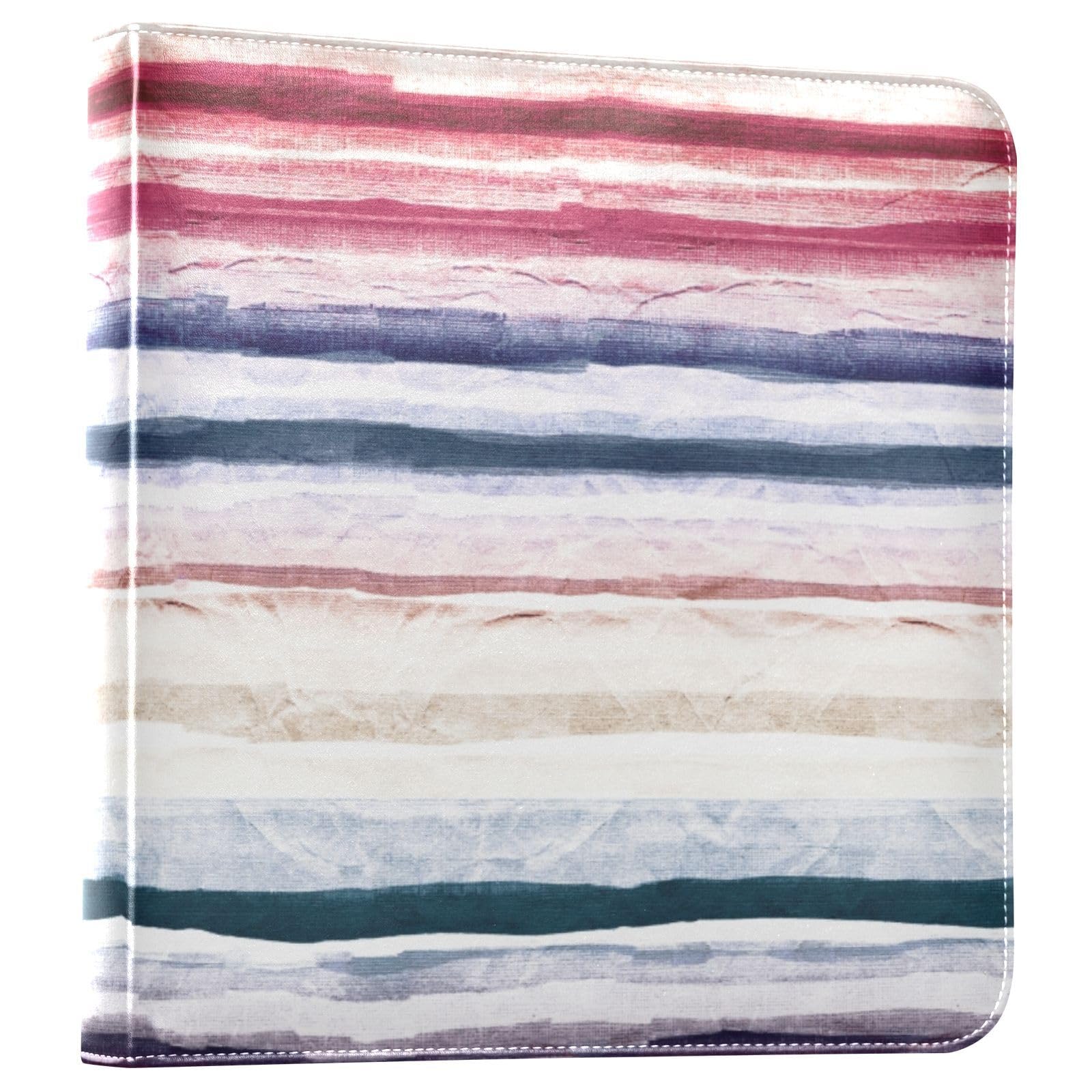 Grunge Stripes Trendy Photo Album Binder, Picture Book For Photos With Self Adhesive Pages, Scrapbook Photo Albums, Family Photo Album