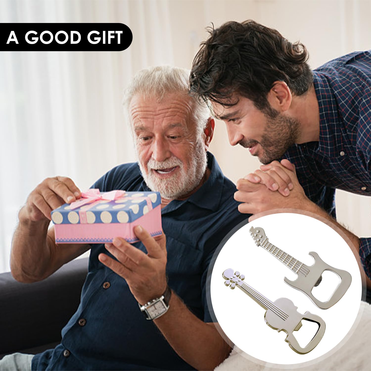 Ouvre-bouteille Guitare Et Basse En Métal, Idée Cadeau Pour