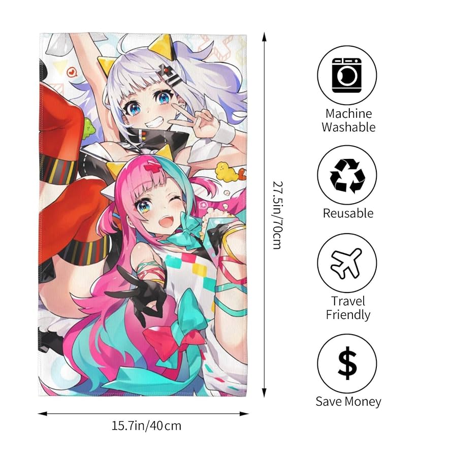 Amazon｜フェイスタオル おしゃれアニメ柄 Vtuber かぐや 月 ルナ