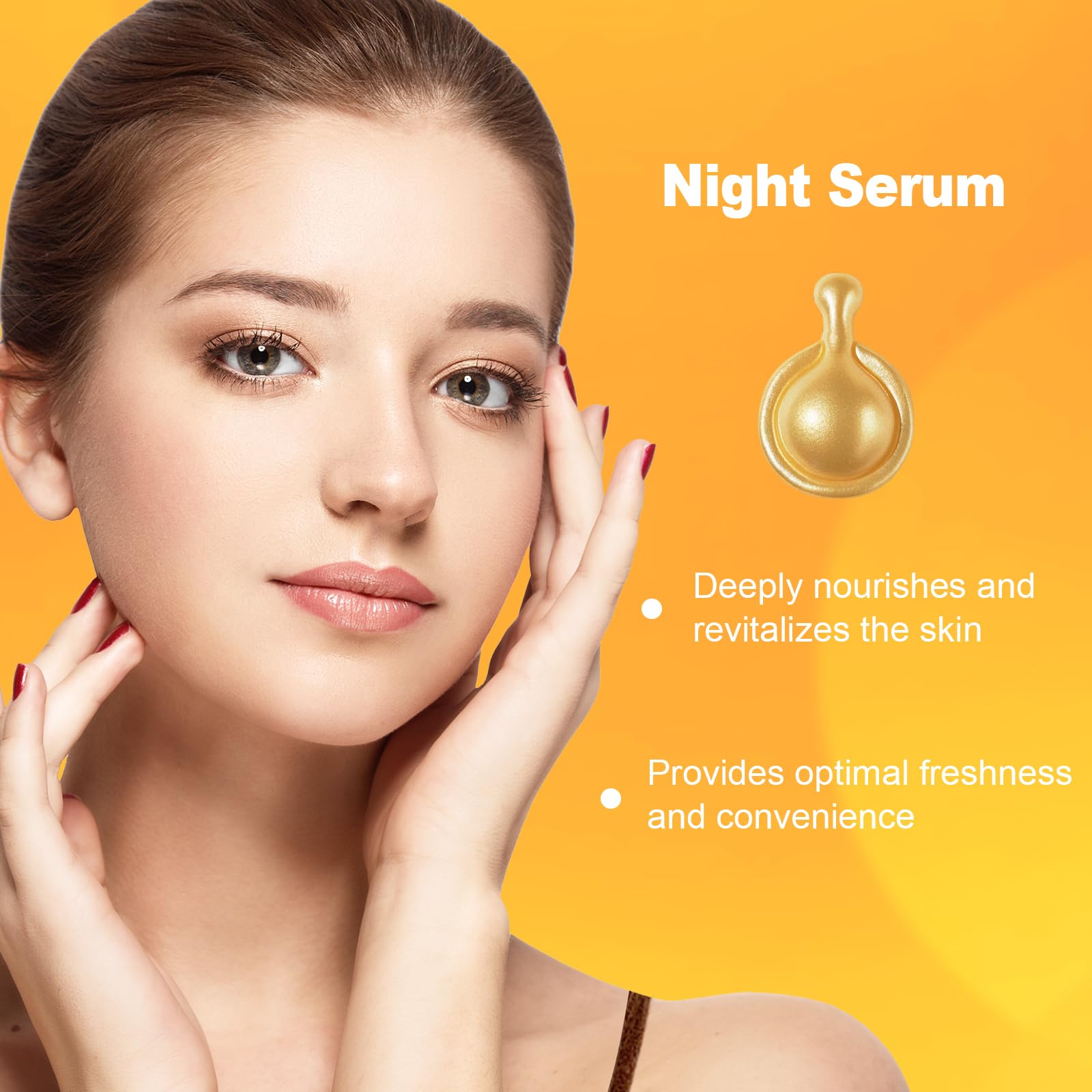 KISSIO Apple Cell Serum,Anti Aging Serum for Fine Lines and Wrinkles,Hydrating and Antioxidant,Face Moisturizer Plump and Firm,Night Use,Concentrate Nourishes,30 Capsules - Image 4