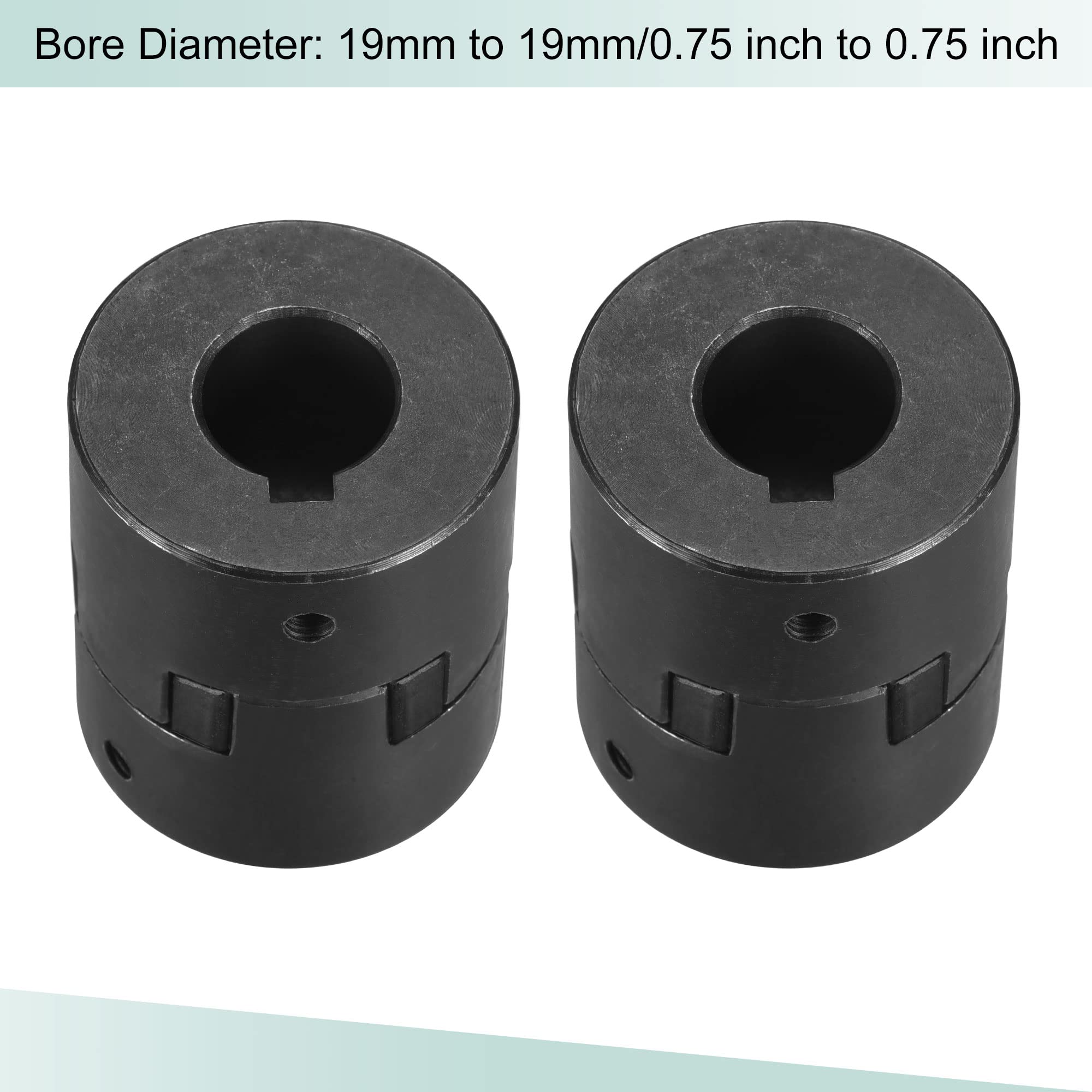sourcing map Flexible Accouplement Arbre 19mm à 19mm 54mm x 44.5mm Moteur Coupleur Joint