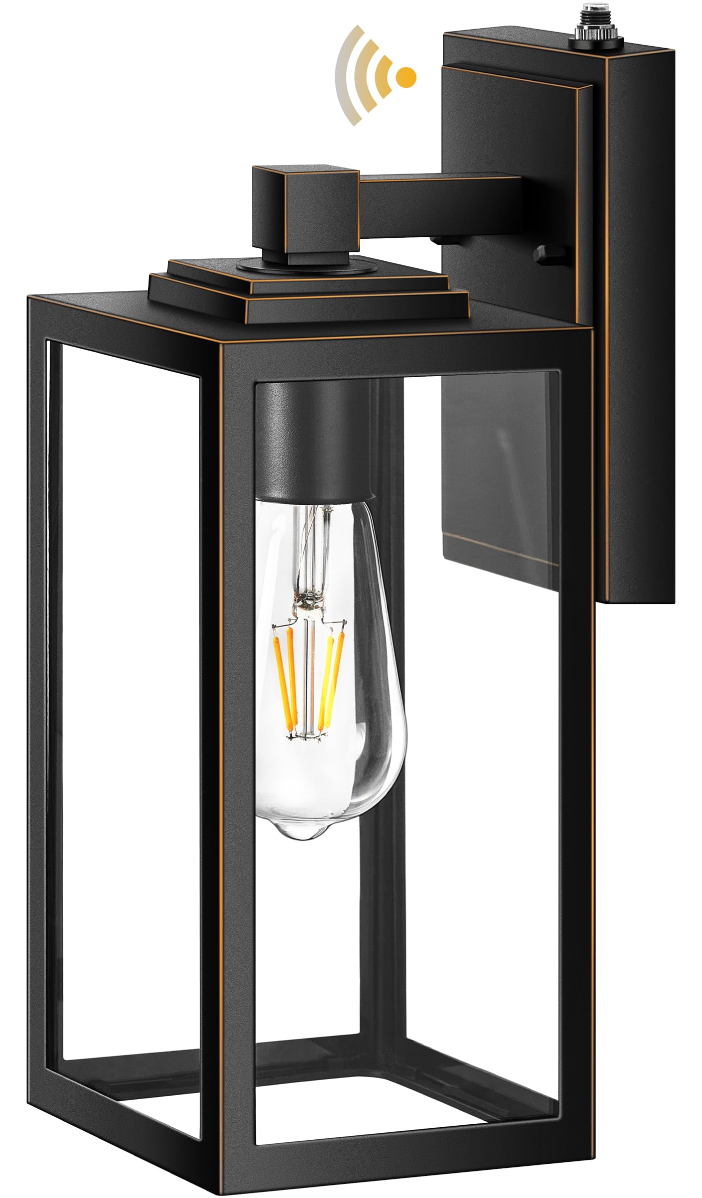 VIANIS Dusk to Dawn Outdoor Wall Light, Large Exterior Garage Light Fixtures Wall Mount, Modern Front Porch Lanterns Wall Sconce Lighting, Anti-Rust Waterproof Outside House Lights for Coach Home