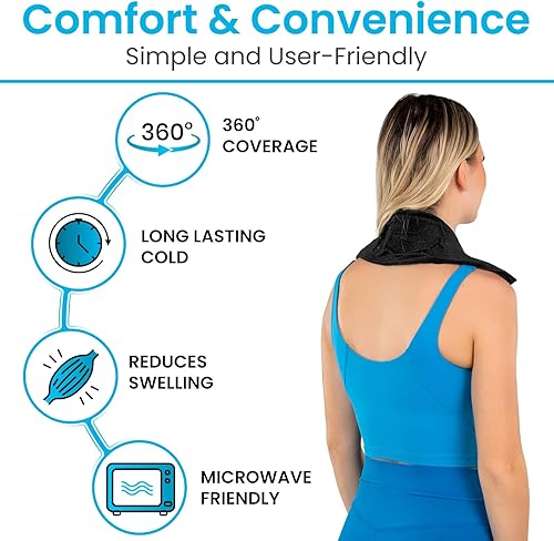 Miniatura 2 de Arctic Flex Gel de envoltura de hielo para el cuello, reutilizable, caliente y frío, bolsa de hielo cervical para cuello, hombros, alivio del dolor