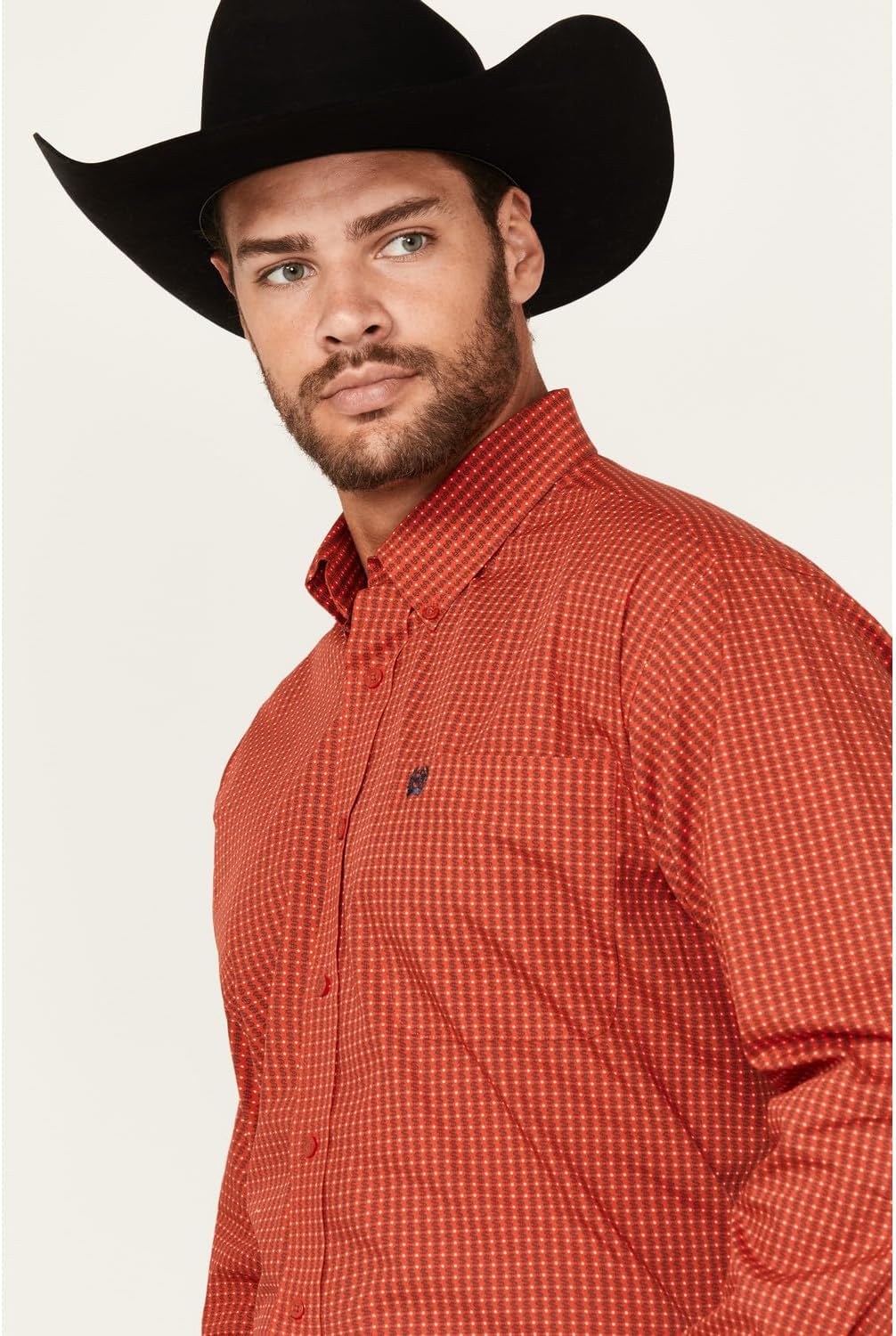 Cinch Western Shirt Mens L/S Dollar Sign Print Button MTW1105801
