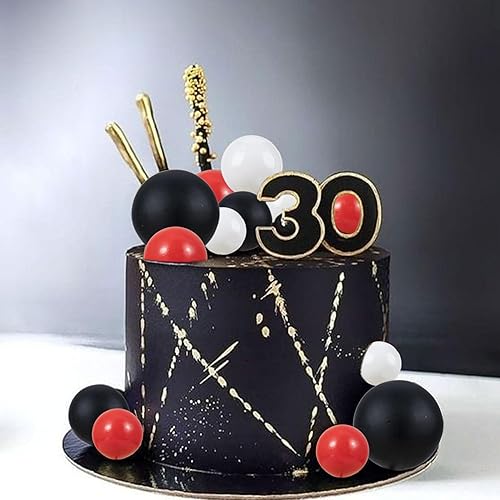 Miniatura 3 de Gyufise 30 piezas de decoración de pastel de bola, mini globos, bolas de espuma, púas de pasteles, bolas de decoración de tartas, bolas de