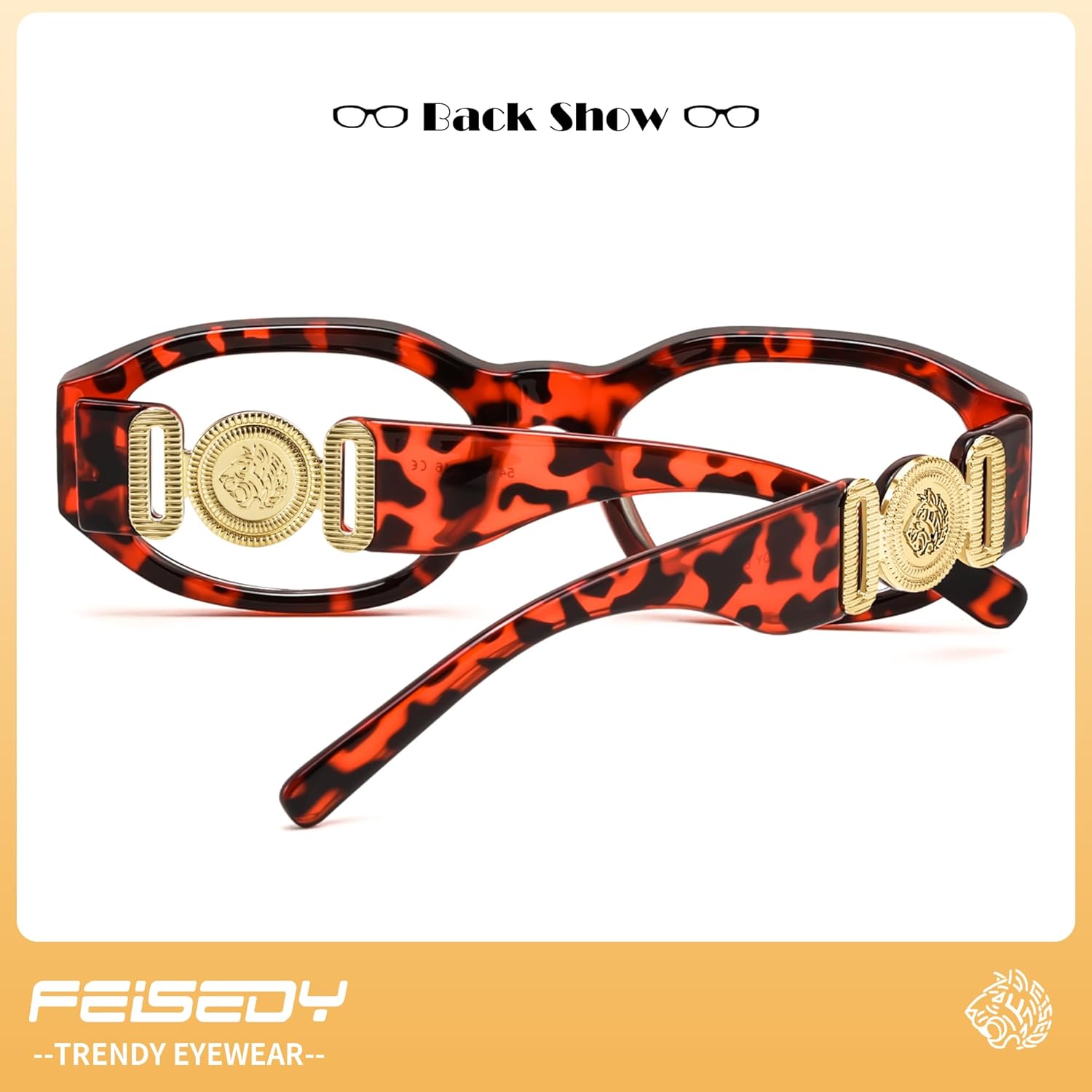 FEISEDY Retro Trendy Blue Light Glasses Women Men Vintage 90s Small Narrow Square Eyeglasses B0316 - Image 4