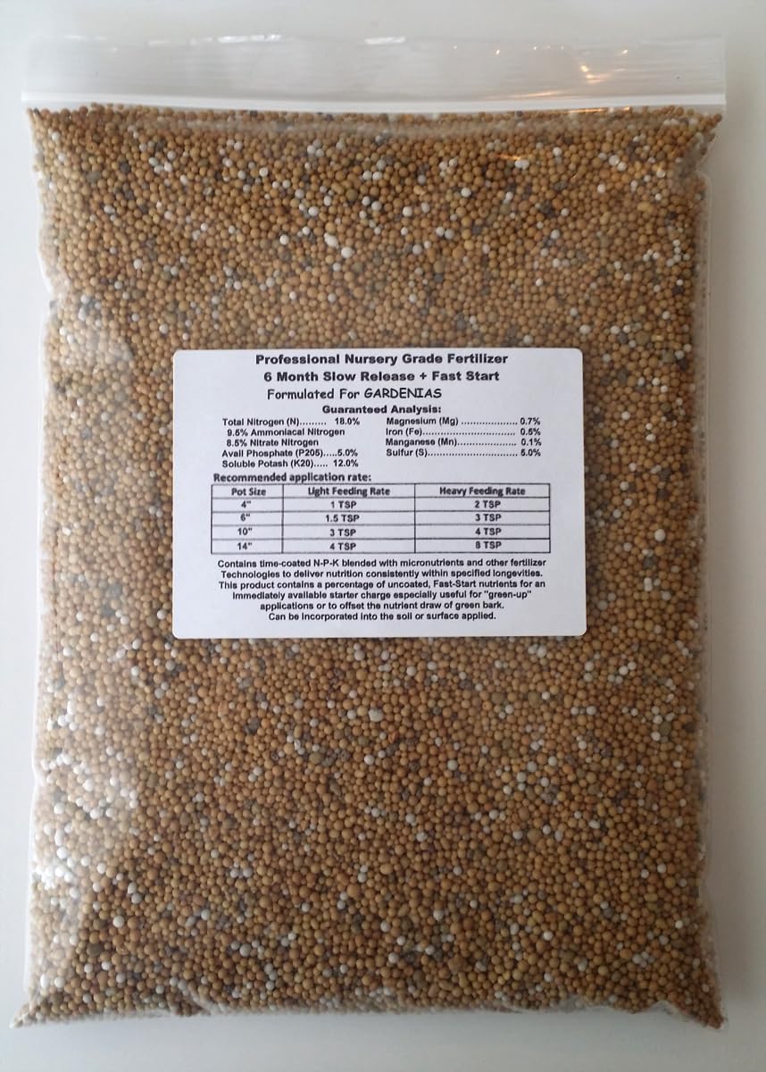 Professional Nursery Grade Gardenia Fertilizer 4 LB Six Month Slow Release Gardenia Cape Jasmine Plant Food