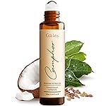 Gya Labs Camphor Essential Oil Roll On - 0.34 Fl Oz - Travel Size Roller for Camping, Skin, Aromatherapy Relief, Convenience