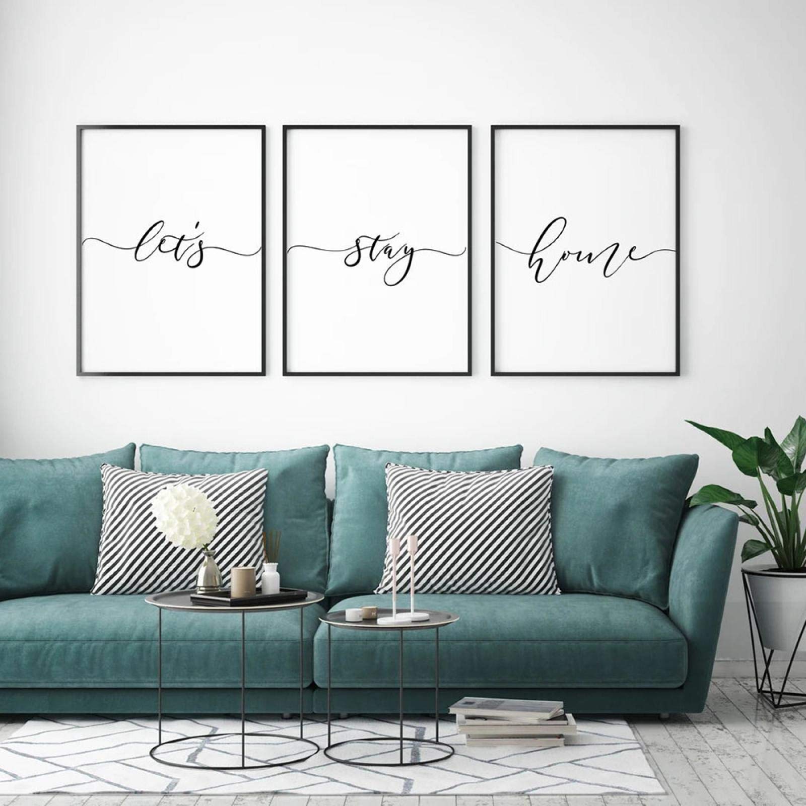 Triptyque affiche minimaliste 70x100 cm | Solution déco murale grand salon