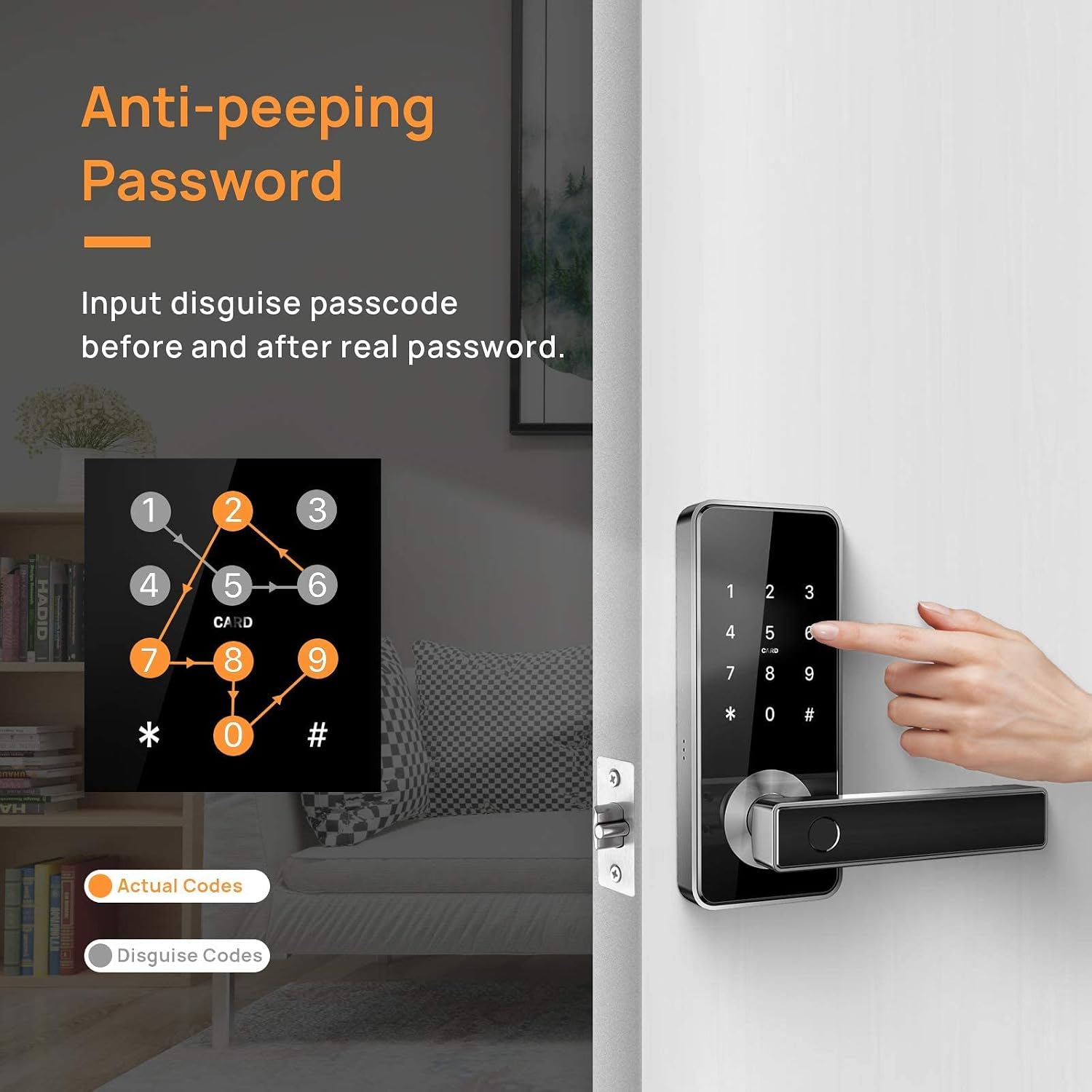 Onе-Dау Sаlе: Uр tо 50% оƒƒ Fingerprint Door Lock Keyless Entry Door Lock Bluetooth APP Card Control Biometric Digital Door Lever Security Front Handle Works with WiFi Gateway and Alexa for Home Office by Holify (Black)