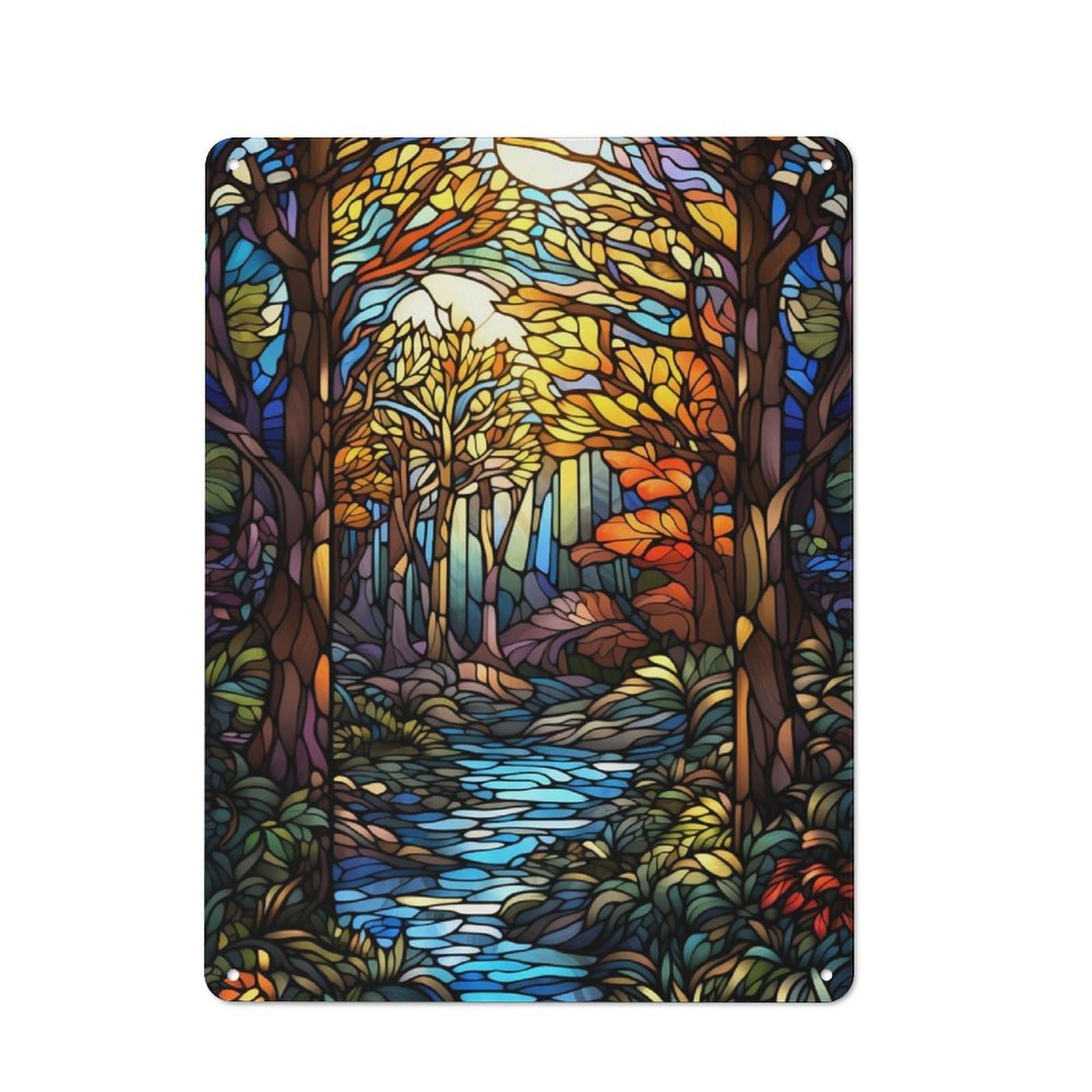 Junmoney Forests Of Gold Vintage Tin Sign 40X30cm With For Garage Wall, Suited To People Furnishing A Garage