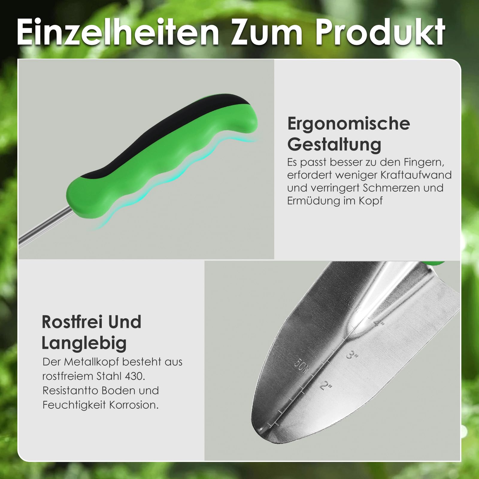 ORIENTOOLS Gartenwerkzeug Set,Geschenke für Frauen & Männer, Gartengerätset mit Tasche, 10-teiliges Set für Gartenarbeit, Geschenk für Gärtner