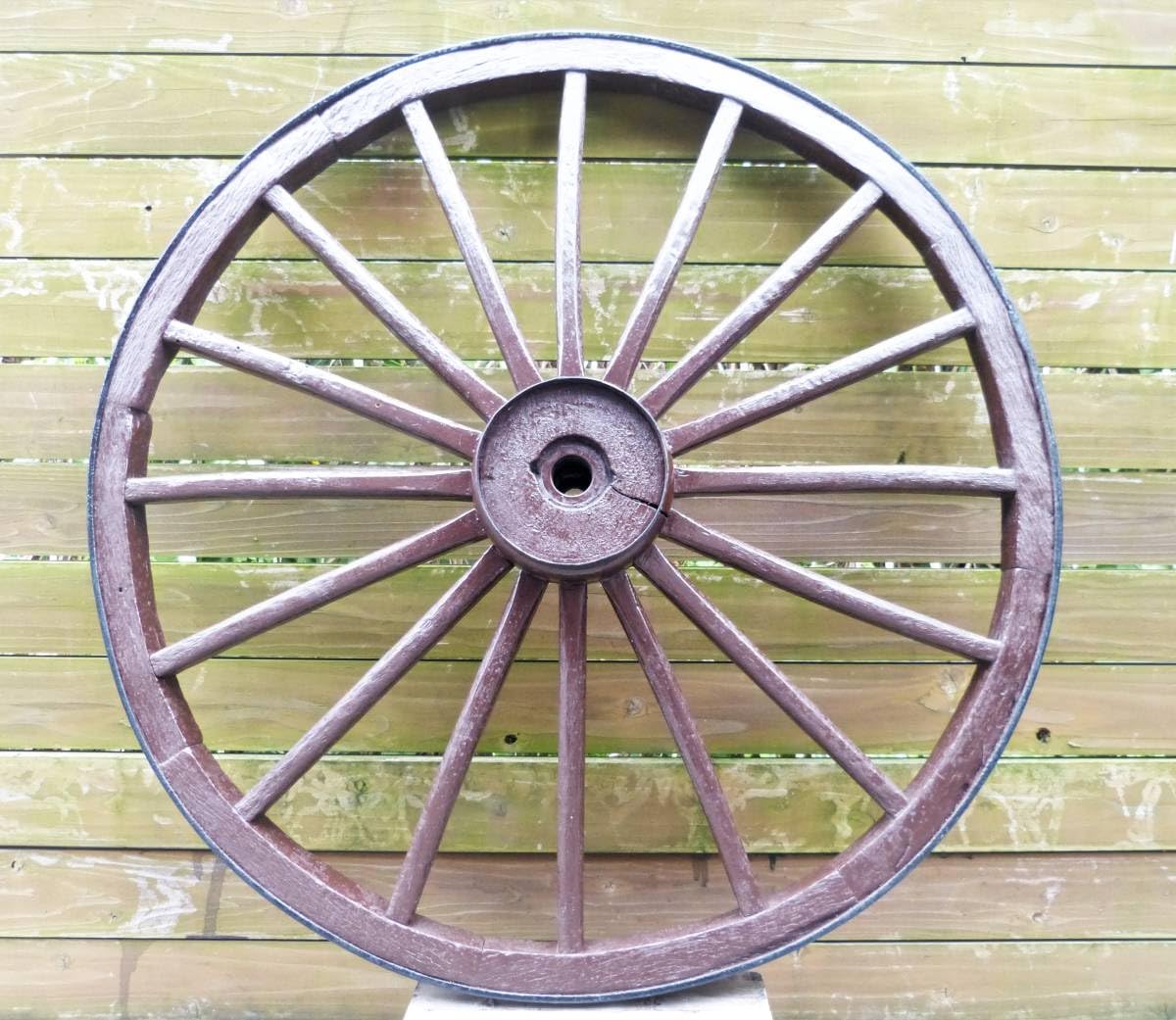 Amazon.co.jp: 大八車 鉄枠車輪 レトロ 古民具 荷車 牛車 木製 Θ 当時