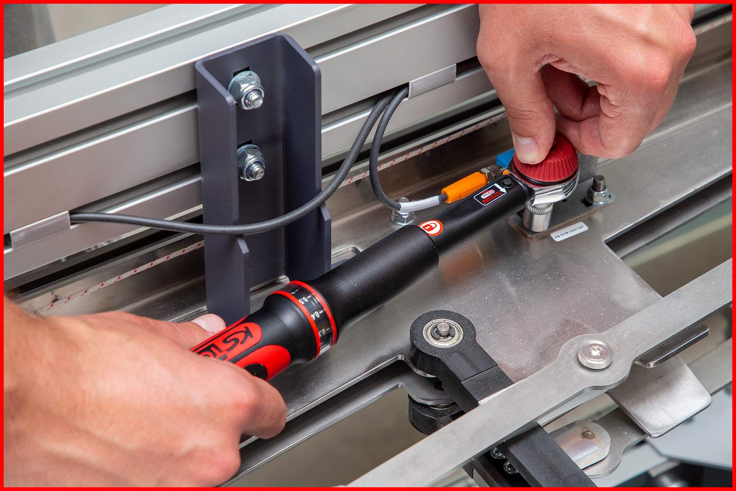 KS Tools 516.1402 Llave dinamométrica de carraca 1/4" ERGOTORQUE®precision con mando giratorio, 1-5 Nm