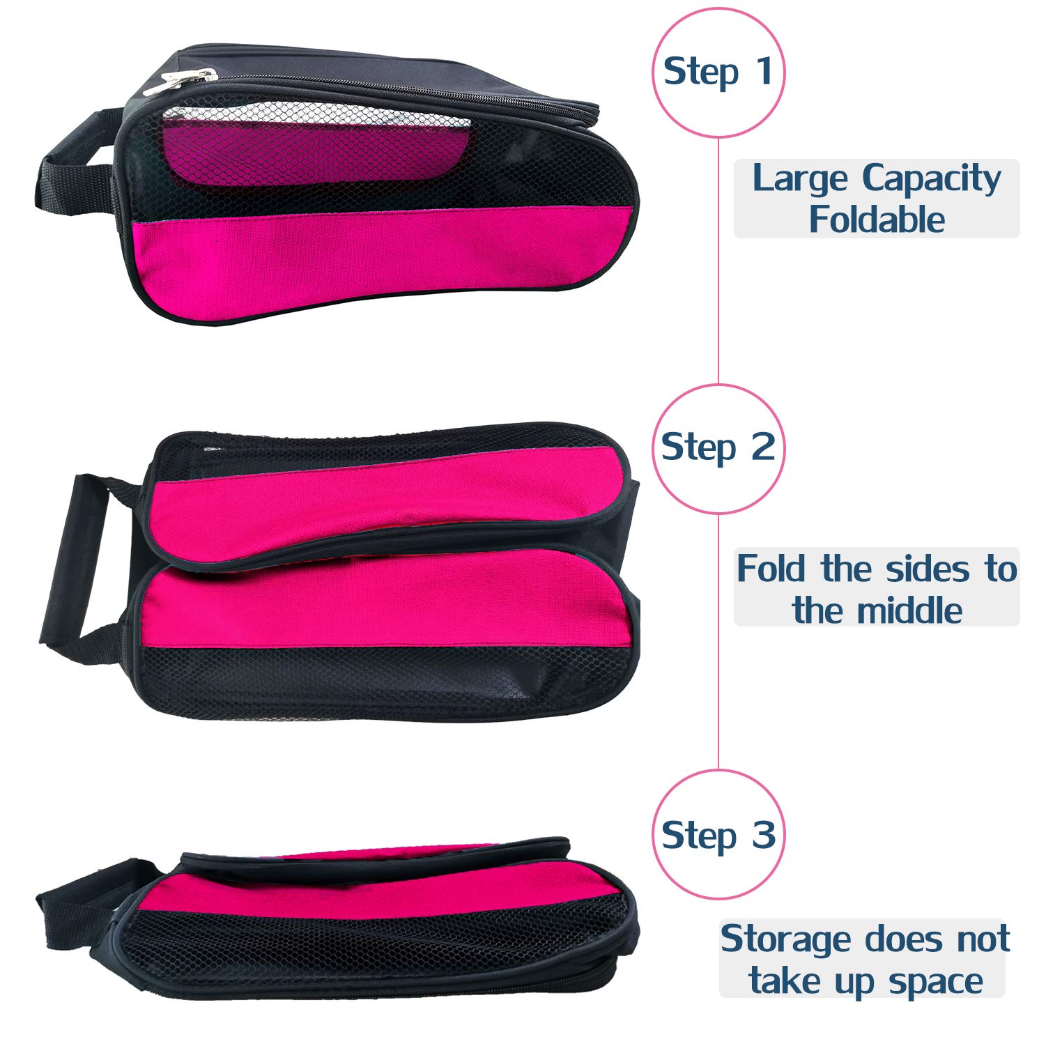 Bolsa para Zapatos de Golf, Bolsas de Zapatos de Golf para Hombres y Mujeres, Bolsas de Transporte con Cremallera con ventilación, Bolsa de Zapatos Deportivos de Viaje