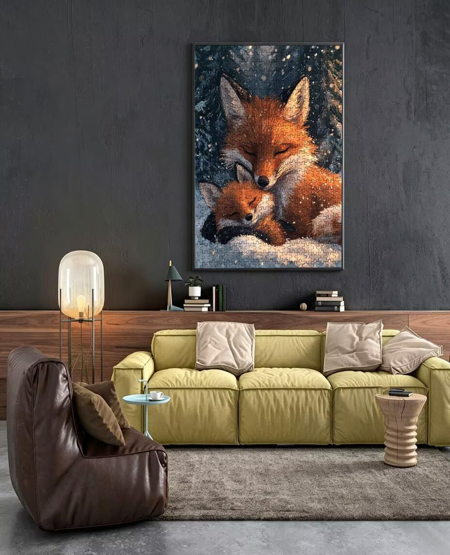 Lisy Puzzle 2000 sztuk, puzzle dla dorosłych, łamigłówki, wyzwanie dekoracja puzzli, rozrywka gra edukacyjna dla całej rodziny, na prezent dekoracja BXHZW7-366