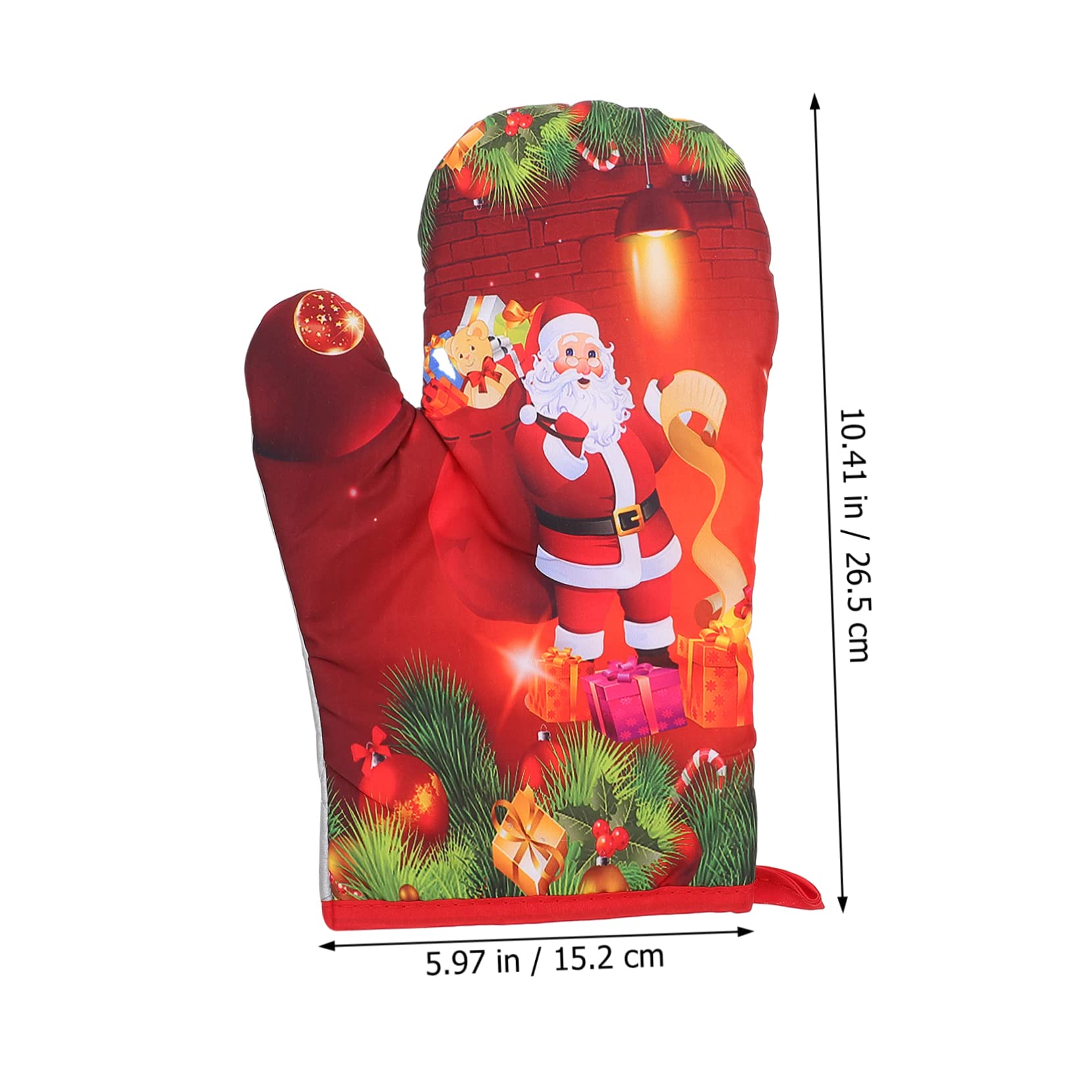 PRETYZOOM 12 Guantes Navideños para Horno Guantes para Barbacoa Cazuela Protector De Manos Guante Antiescaldaduras Guante De Cocina Guante De Cocina Creativo Guante Antideslizante