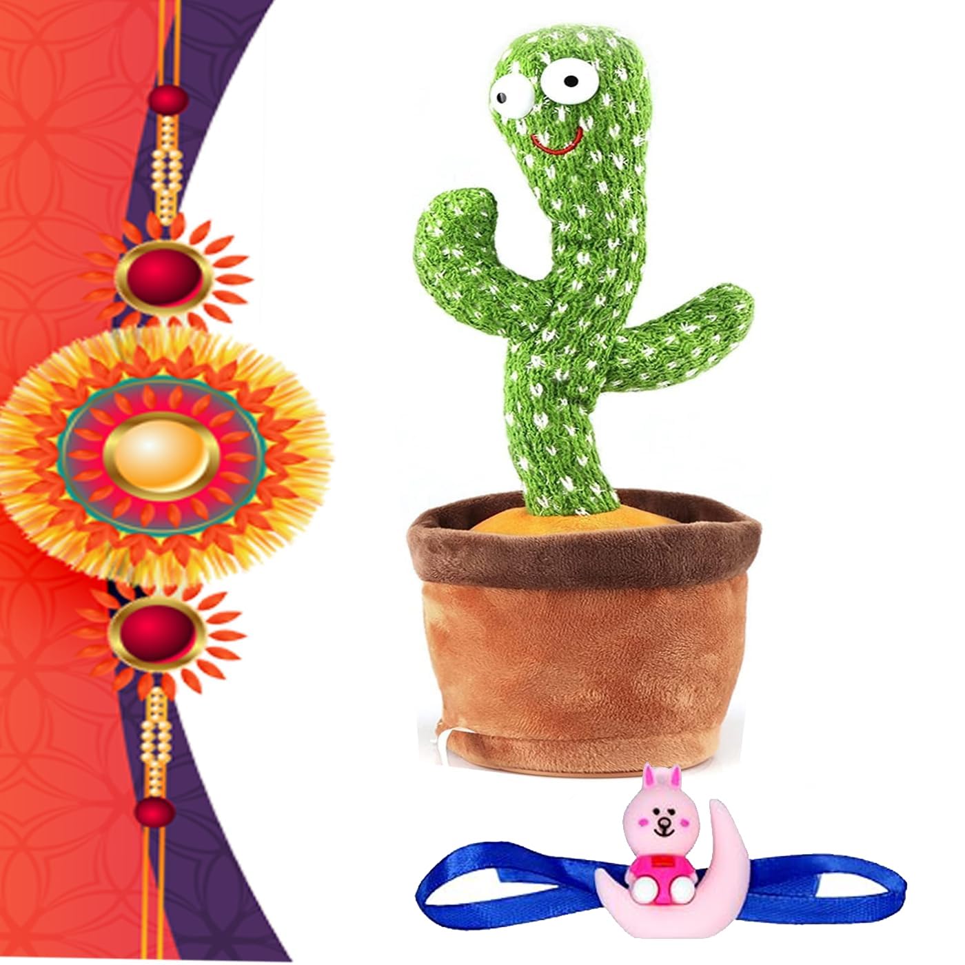 Pelo Led Cartoon Rakhi for Kids Brother/Rakhi for Kids with Toy/Rakhi for Small Brother/Rakhi for Kids with Gift Pack of 1 (Cactus) (B0CDRN474M) Amazon Price History, Amazon Price Tracker